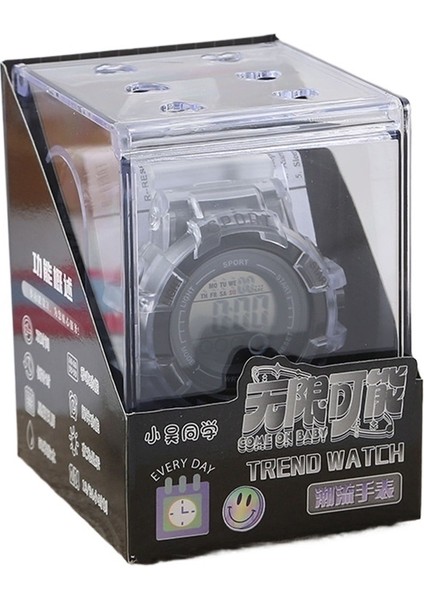 Gençler ve ortaokul öğrencileri için şeffaf saat, zamanlama ışıklı unisex su geçirmez saat (Yurt Dışından)