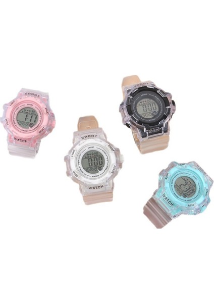 Gençler ve ortaokul öğrencileri için şeffaf saat, zamanlama ışıklı unisex su geçirmez saat (Yurt Dışından) fiyatları