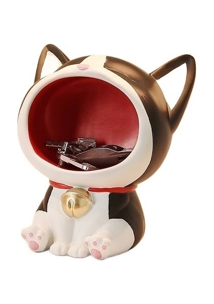 Şanslı Kedi Anahtar Saklama Süsleri Giriş Veranda Raf Ev Oturma Odası Masaüstü Dekorasyonu (Yurt Dışından)