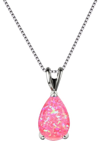 Kadınlar Için Su Damlası Opal Kolye Ucu, Zarif ve Sofistike, Çok Yönlü ve Niş Mücevher (Yurt Dışından)