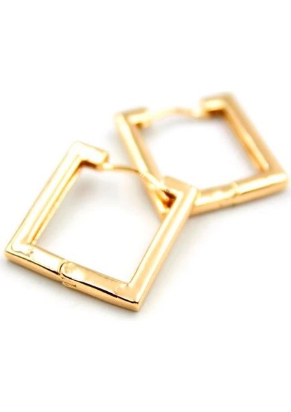 Kare Halka Küpe - Altın