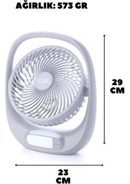 Portatif Masa Üstü Vantilatör 5W Güçlü Motor 3 Kademeli Hız Ayarı ile Sessiz Çalışma fırsatları