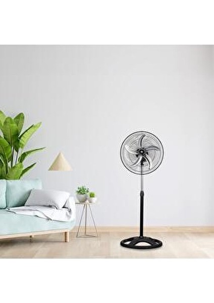 3in1 Sanayi Tipi 18" Ayaklı Vantilatör 50 W Geniş Salınım Açısı ile Etkili Serinletme