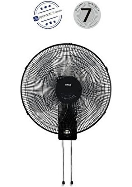 WF 18 MX Siyah Duvar Vantilatörü 75W Güçlü Motor Enerji Tasarrufu Özellikli modelleri