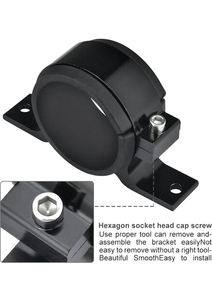 Siyah 60MM Yakıt Pompası Tek Montaj Braket Yakıt Filtresi Harici Braket Kelepçe Kradosu 044 Bosch (Yurt Dışından) fiyatları