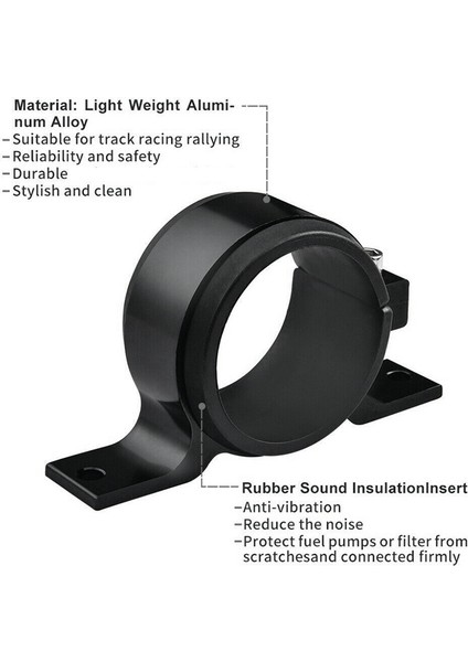 Siyah 60MM Yakıt Pompası Tek Montaj Braket Yakıt Filtresi Harici Braket Kelepçe Kradosu 044 Bosch (Yurt Dışından) modelleri