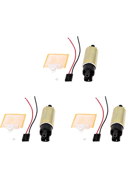 3x 120L / H Yüksek Performanslı Araç Elektrikli Benzinli Yakıt Pompası ve Süzgeç Toyota / Ford / Nissan / Honda (Yurt Dışından)