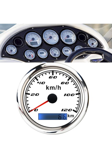 Evrensel Speedometre 12V/24V Kilometre Sayacı 85MM 120KM/S LCD Saat Metre Taşometre Deniz Otomobil Motosiklet Siyahı (Yurt Dışından) modelleri