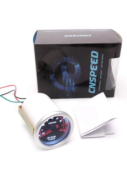 3x Cnspeed 2inch 52MM Otomatik Araba Takometresi Tako Gösterge 0-8000 Rpm 12V Evrensel Araba Motor Beyaz LED Metre Pointer Rpm (Yurt Dışından)