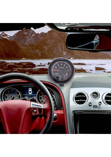 Otomatik Benzinli Otomobil Için Kırmızı Vites Işığı ile Evrensel 3.75 Inç 12V LED Arkadan Aydınlatmalı Takometre Göstergesi, 0-8000 Rpm (Yurt Dışından) fiyatları