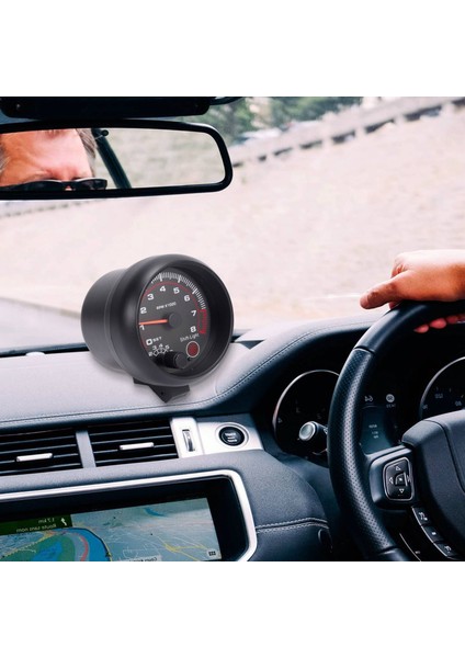 Otomatik Benzinli Otomobil Için Kırmızı Vites Işığı ile Evrensel 3.75 Inç 12V LED Arkadan Aydınlatmalı Takometre Göstergesi, 0-8000 Rpm (Yurt Dışından) modelleri