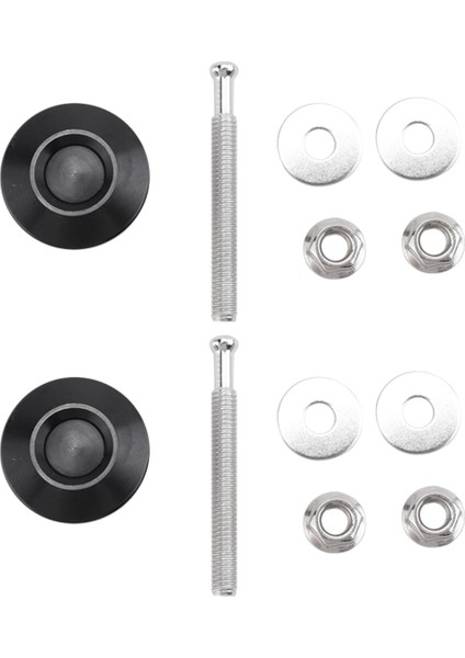 2 Pcs Push Düğmesi Hızlı Bırakma Kaput Bonnet Pimleri Kilit Klipsi Araç Tampon Kablosu Kiti (Yurt Dışından)