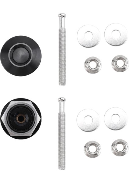 2 Pcs Push Düğmesi Hızlı Bırakma Kaput Bonnet Pimleri Kilit Klipsi Araç Tampon Kablosu Kiti (Yurt Dışından) modelleri