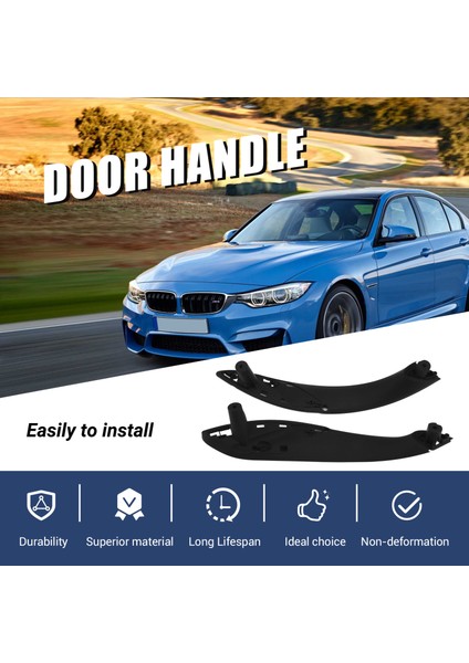 Siyah Ön Sol/sağ Araba Iç Kapı Kolu Trim Çekme Paneli Tutamağı For-Bmw 3 4 Serisi F30 F80 Iç Kapı Kolu (Yurt Dışından) indirimleri