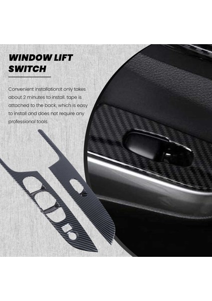 Nissan Navara Için NP300 2016-2019 Araba Penceresi Cam Kaldırma Anahtarı Panel Kapak Döşeme Sticker Aksesuarları, Karbon Fiber (Yurt Dışından) fırsatları