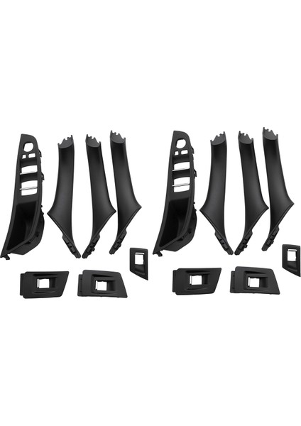 2x Bmw 5 Seri Seri Seri Seri F10 F11 520 525 Araç Iç Kapı Kapı Iç Kapı Paneli Çekme Kapağı (Siyah) (Yurt Dışından)