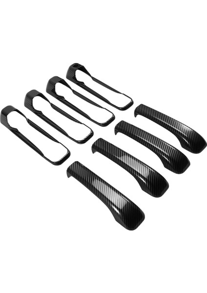 Araba Kapı Kolu Kapak Dodge Ram Için Dış Kapı Kolu Kaplama 1500 2017-2010 Karbon Fiber (Yurt Dışından)