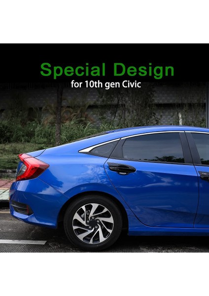 10. Gen Civic Abs Dış Kapı Tığ Kolu Için Honda Civic 2016-2021 Gloss Siyah Için Kapak Kapakları (Yurt Dışından) indirimleri
