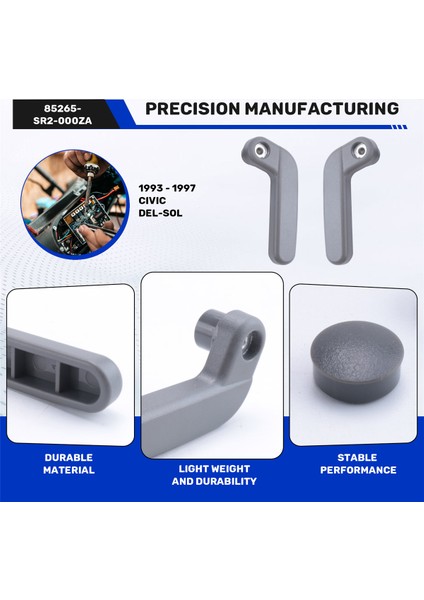 Yeni Sürücü ve Yolcu Targa Üst Kilit Tutamak Seti 1993-1997 Honda Del-Sol 85265-SR2-000ZA, 85215-SR2-000ZA (Yurt Dışından) indirimleri