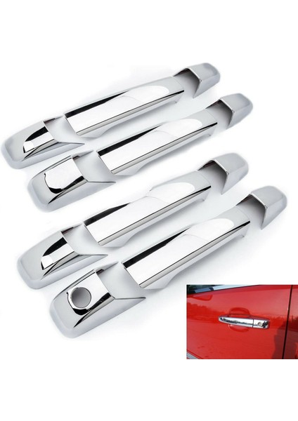 Abs Chrome Dış Kapı Tutucu Kapak Kapakları Chevy Silverado Gmc Sierra 1500/2500/3500 Yukon Xl Escalade (Yurt Dışından) fiyatları