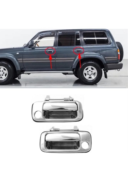 Toyota Land Cruiser Için Dış Kapı Kolu 80 LC80 1991-1997 69210-60010 69220-60010 Dış Kapı Kromu (Yurt Dışından) fiyatları