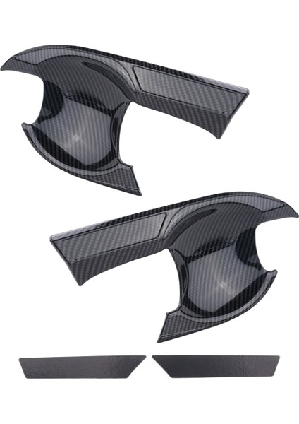 Honda Hrv Hrv Hr-V Vezel 2021 2022 Karbon Fiber Ön Kapı Tutucu Kase Kapak Trim Ekleme Kalıp Garnitörü (Yurt Dışından)