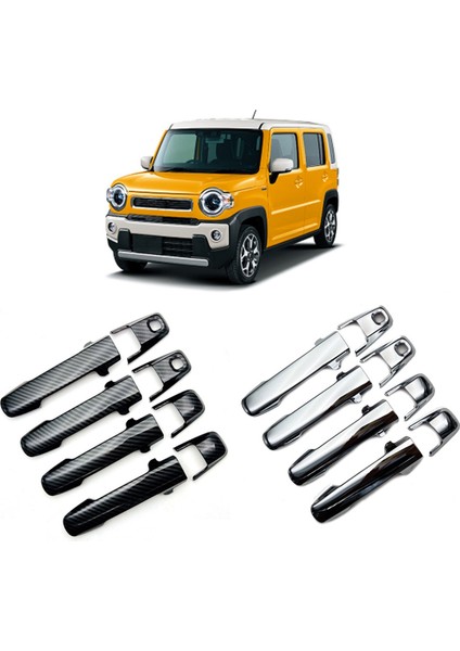Suzuki Hustler Için MR52S/MR92S 2020-2022 Araç Karbon Fiber Kapı Kapağı Kapak Trim Dekoratör Sticker Dış Aksesuarlar (Yurt Dışından) fırsatları