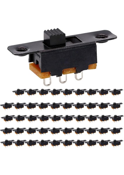 Slayt Anahtarı Panel Montajı 3 Lehim Pabucu Açma/kapalı 2 Konum 50PCS (Yurt Dışından)