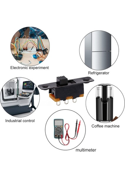 Slayt Anahtarı Panel Montajı 3 Lehim Pabucu Açma/kapalı 2 Konum 50PCS (Yurt Dışından) indirimleri