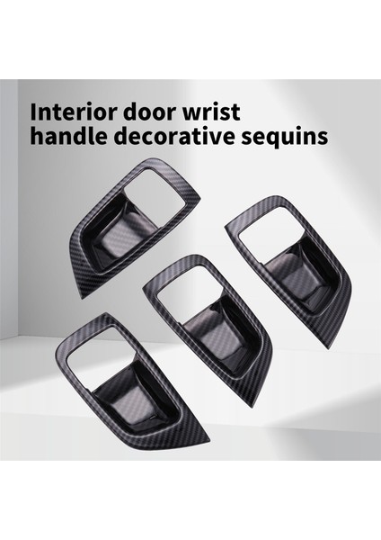 Mitsubishi Pajero Sport 2020 Için 4pcs Karbon Fiber Abs Araba Kapı Kolu Kase Koruyucu Kapak Kaplama Pervazları Araba Stil (Yurt Dışından) fırsatları