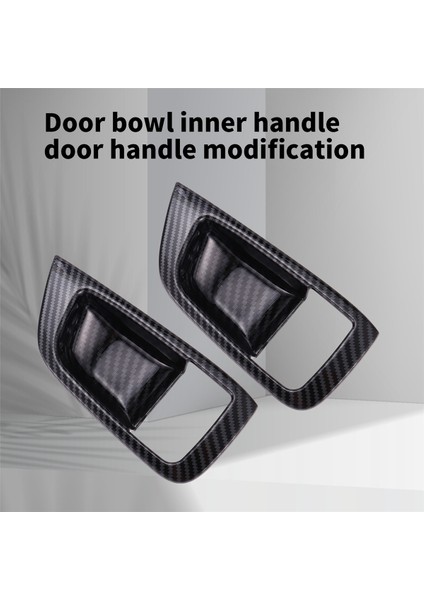 Mitsubishi Pajero Sport 2020 Için 4pcs Karbon Fiber Abs Araba Kapı Kolu Kase Koruyucu Kapak Kaplama Pervazları Araba Stil (Yurt Dışından) indirimleri