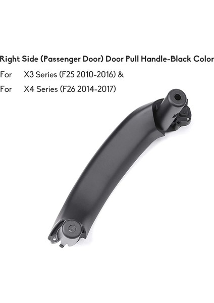 2x Araba Iç Iç Kapı Çekme Kolu Çekme Trimi For-Bmw F25 F26 X3 X4 2011-2017, Ön ve Arka Sağ Taraf Siyah (Yurt Dışından) fırsatları
