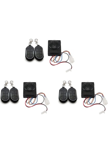 3x Ebike Alarm Sistemi Çift Uzaktan Kumanda 36V 48V 60V 72V Elektrikli Bisiklet/scooter Ebike/fırçasız Kontrolör (Yurt Dışından)