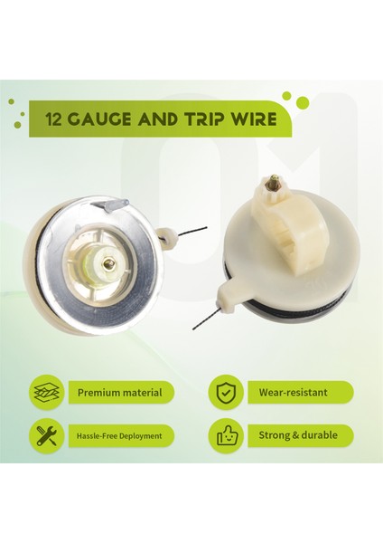 2 Adet Yeniden Kullanılabilir Makarada (85FT) Seyahat Kablosu, Çevre Gezisi Alarmı Için Gezi Teli 12 Gösterge ve Trip Teli Alarmı (Yurt Dışından) indirimleri