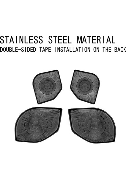 Araba Paslanmaz Çelik Kapı Ses Hoparlör Korna Panel Trims Toyota Tacoma 2024 Siyah Ses Hoparlör Kapağı (Yurt Dışından) fiyatları