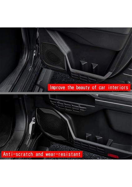 Araba Paslanmaz Çelik Kapı Ses Hoparlör Korna Panel Trims Toyota Tacoma 2024 Siyah Ses Hoparlör Kapağı (Yurt Dışından) modelleri