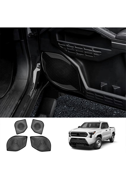 Araba Paslanmaz Çelik Kapı Ses Hoparlör Korna Panel Trims Toyota Tacoma 2024 Siyah Ses Hoparlör Kapağı (Yurt Dışından) indirimleri