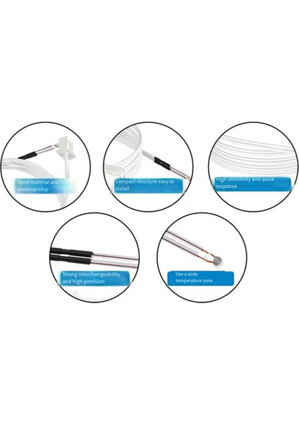 Ender 3 Termistör Için 5pcs, Ntc 100K Cam Boncuk Termistör, 3D Yazıcı Ntc 3950 Ohm Termistör Sıcaklık Sensörü Xh2.54-2p (Yurt Dışından) fırsatları