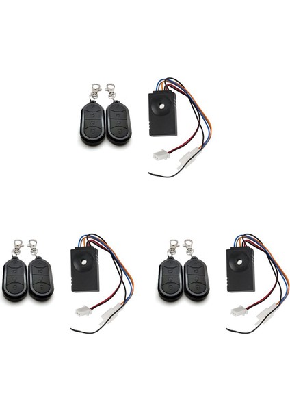 3x Ebike Alarm Sistemi Çift Uzaktan Kumanda 36V 48V 60V 72V Evrensel Su Geçirmez Elektrikli Bisiklet Değiştirme (Yurt Dışından)