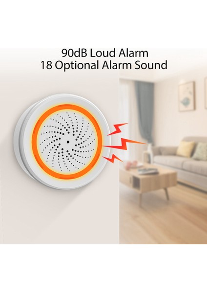 Tuya Zigbee Akıllı Siren Alarm Sesi ve Işık Siren Sıcaklık Nem Sensörü Tuka Için Ev Güvenlik Alarmı (Yurt Dışından) fırsatları