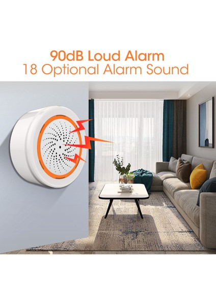 Tuya Zigbee Akıllı Siren Alarm Sesi ve Işık Siren Sıcaklık Nem Sensörü Tuka Için Ev Güvenlik Alarmı (Yurt Dışından) indirimleri