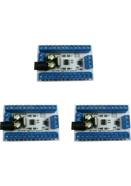 3x Eletechsup 8ch DS18B20 RS485 Modbus Rtu Sıcaklık Kontrol Sensörü Uzak Dijital Modül Plc R4DCB08 (Yurt Dışından)