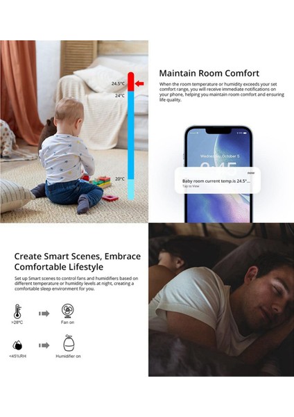 Zigbee Sıcaklığı ve Nem Sensörü Akıllı Ev Termometresi, Dedektör Alexa Google Home Için Yüksek Hassas Monitör (Yurt Dışından) fırsatları