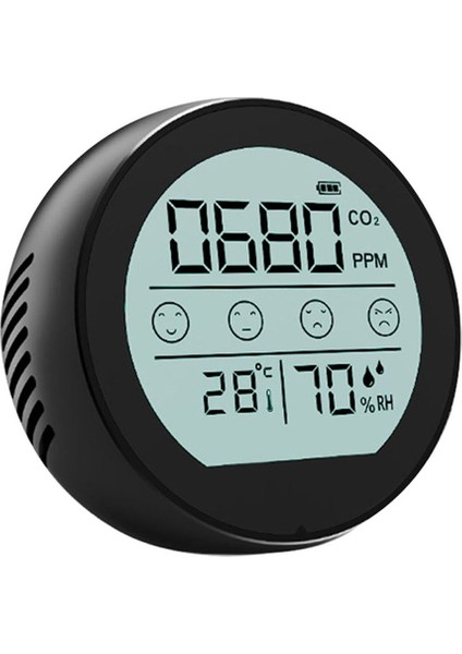 Hava Kalitesi Monitörü Co2 Metre Karbon Dioksit Dedektörü Ev Ofis Arabası Için Sıcaklık Nem Algılama Siyah (Yurt Dışından)