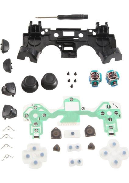 Ps4 Için 1set JDS-001 Denetleyici Tetik Düğmeleri 3D Sensör Analog Başparmak Çubuk Kapakları ve Vidalar Araçları (Yurt Dışından)