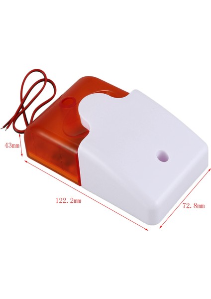 4x Mini Kablolu Strobe Uyarı Siren Dayanıklı Dc 12V Ses Alarmı Yanıp Sönen Hafif Ses Siren 115DB Turuncu (Yurt Dışından) fırsatları