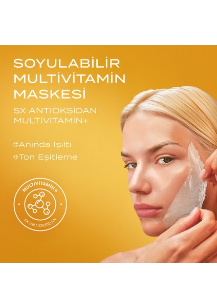Multi Vitamin | C B5 B3 | Leke Karşıtı Soyulabilir Yüz Maskesi 70 ml modelleri