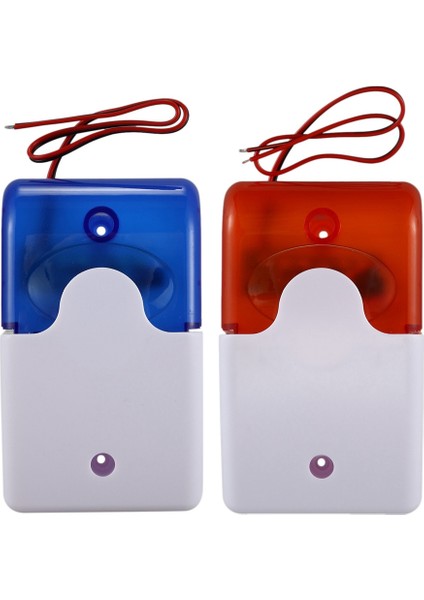 2x Mini Kablolu Strobe Uyarı Siren Dayanıklı Dc 12V Ses Alarmı Yanıp Sönen Hafif Ses Siren Boynuzu Ev Güvenlik Alarm Sistemi (Yurt Dışından)