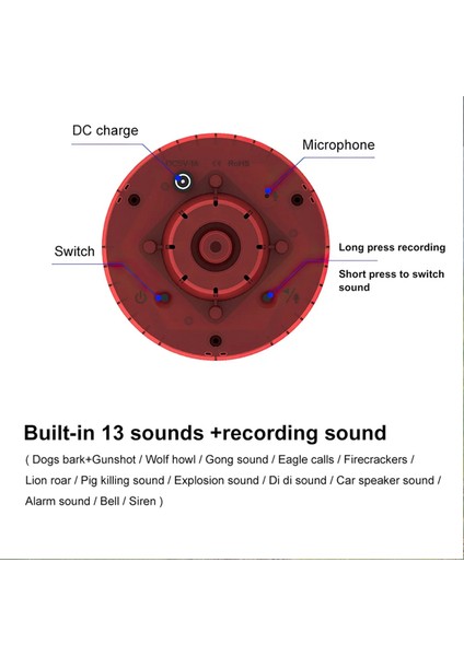 Güneş Kızılötesi Alarm Hareket Sensörü Dedektörü Açık Su Geçirmez Hayvan Kovucu Güvenlik Alarmı 129DB Köpek Havlama Sarı (Yurt Dışından)