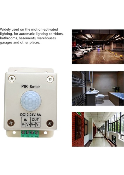 2x LED Şerit Şeridi Ampul Lambası Kızılötesi Hareket Sensörü Anahtarı Için Otomatik Dc 5V 12V 24V Kızılötesi Pır Hareket Sensörü Anahtarı (Yurt Dışından) fiyatları